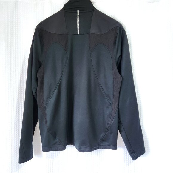 Under Armour Jacket Men's Size LG Cold Gear Black Full Zip Light Jacket - Picture 2 of 6